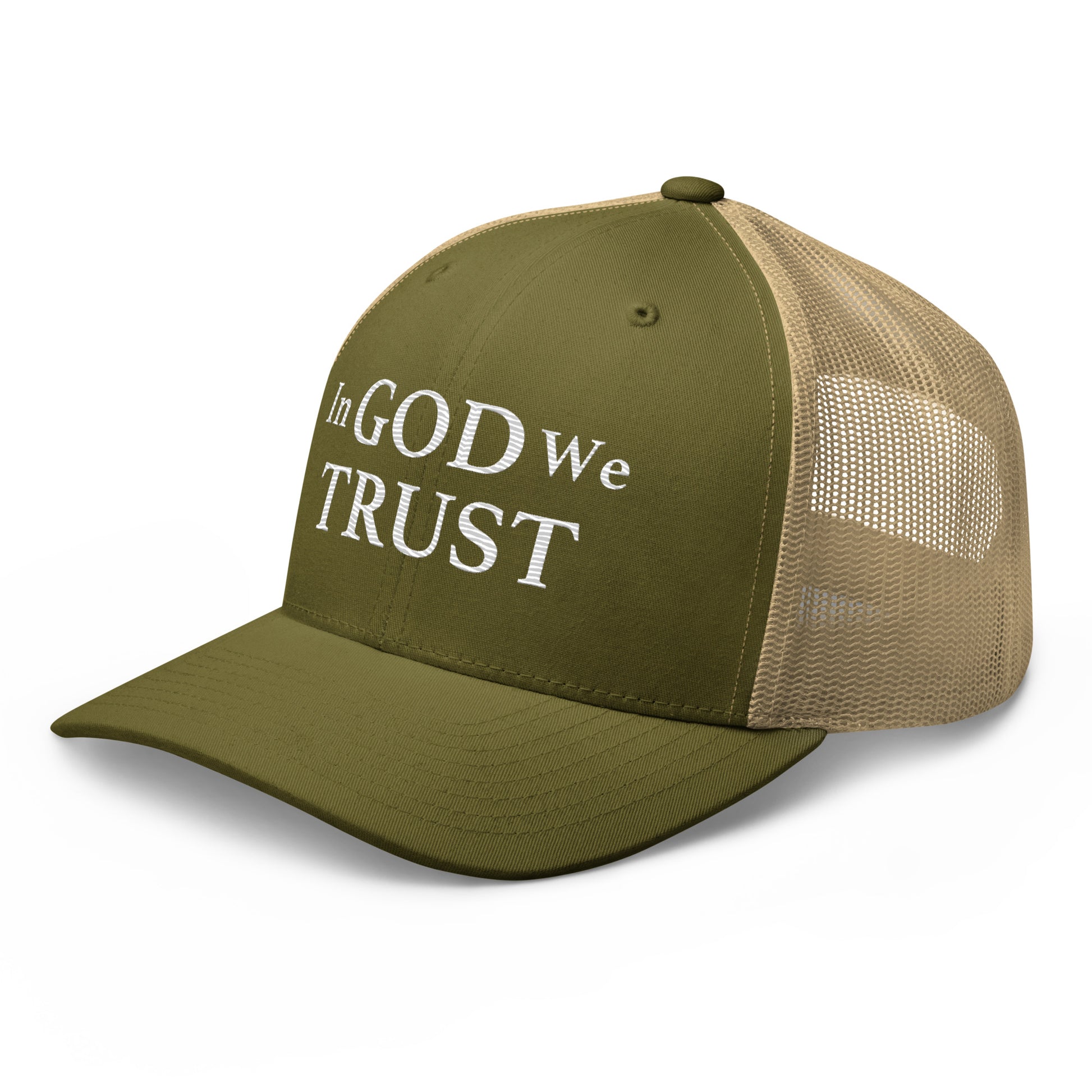 Embroidered "In God We Trust" | Retro Trucker Cap Retro Trucker Cap Gun Beaver   