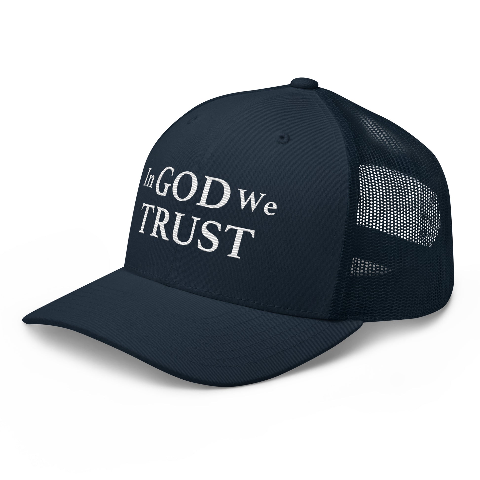 Embroidered "In God We Trust" | Retro Trucker Cap Retro Trucker Cap Gun Beaver   