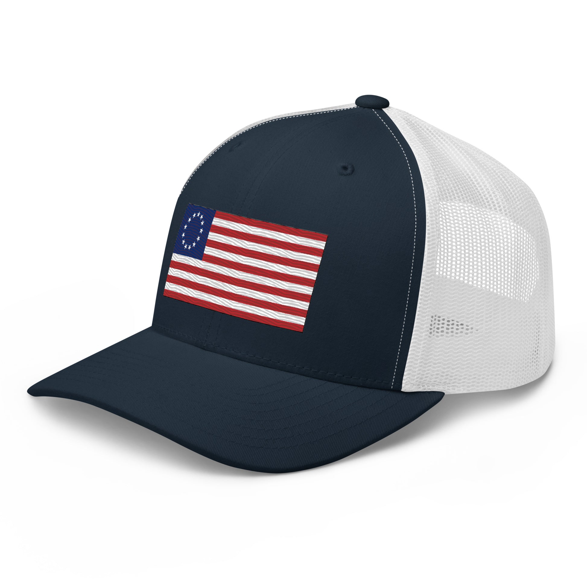 Embroidered Betsy Ross Flag | Retro Trucker Cap Retro Trucker Cap Gun Beaver   