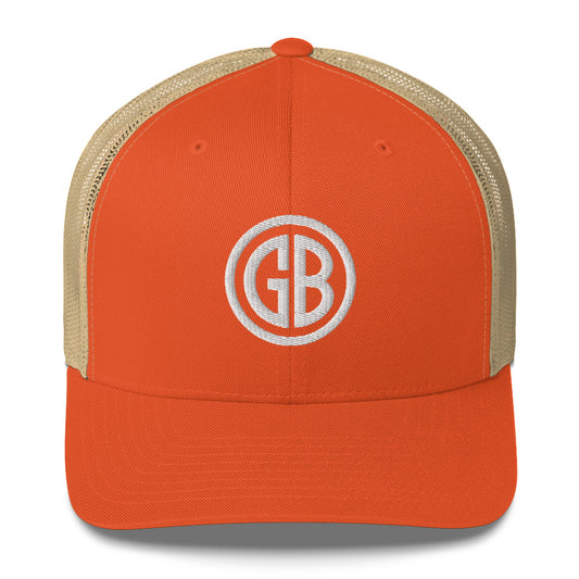 Embroidered Gun Beaver Logo | Retro Trucker Cap Retro Trucker Cap Gun Beaver Rustic Orange/ Khaki  