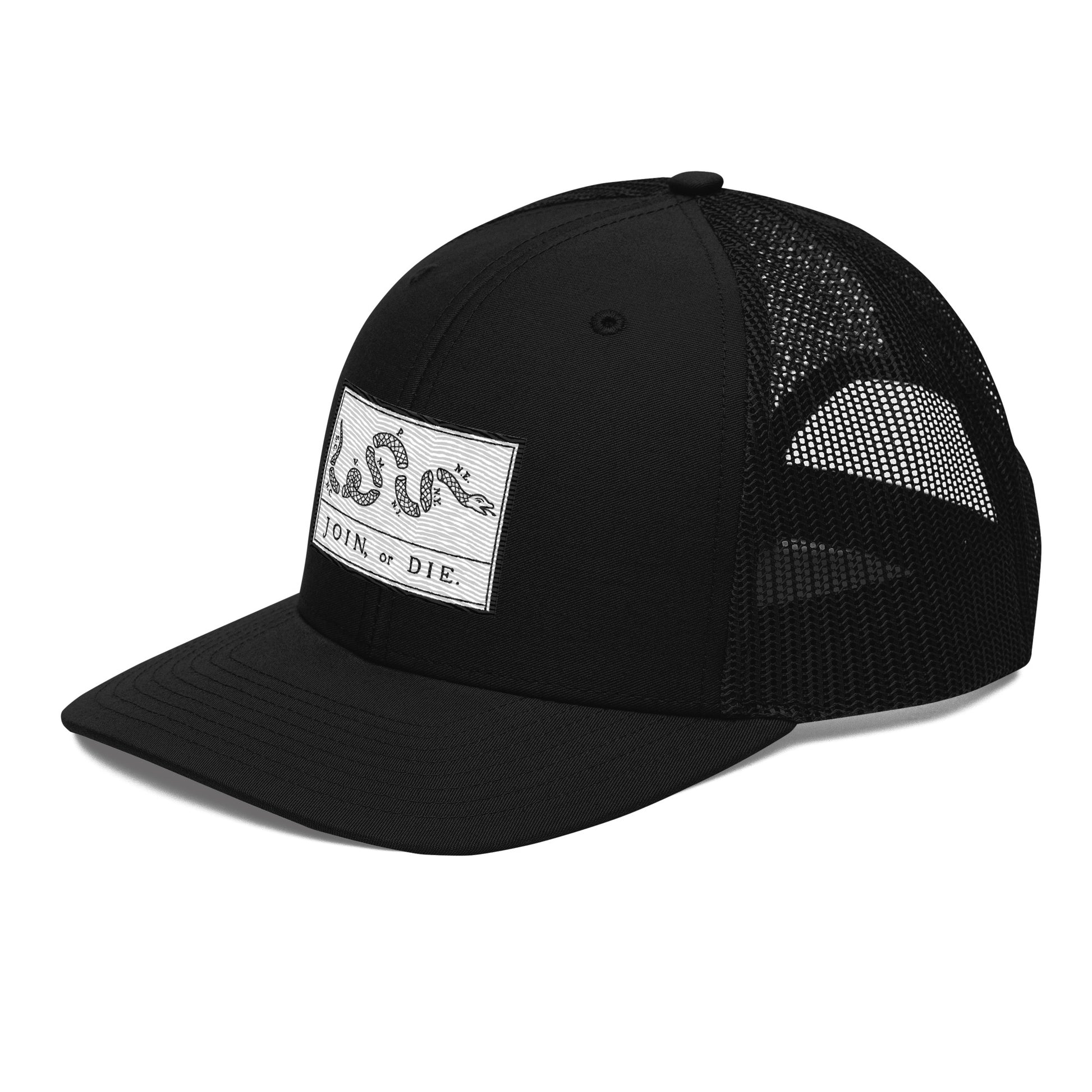 Embroidered “Join or Die" Flag | Snapback Trucker Cap | Richardson 112 Richardson 112 Gun Beaver   