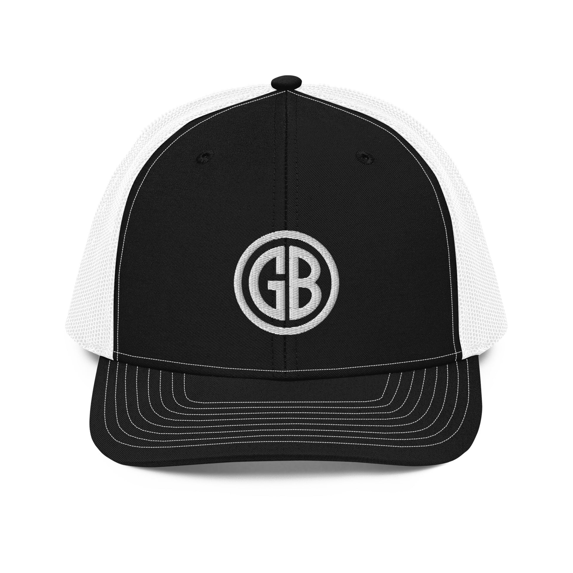 Embroidered Gun Beaver Logo | Snapback Trucker Cap | Richardson 112 Richardson 112 Gun Beaver Black / White  