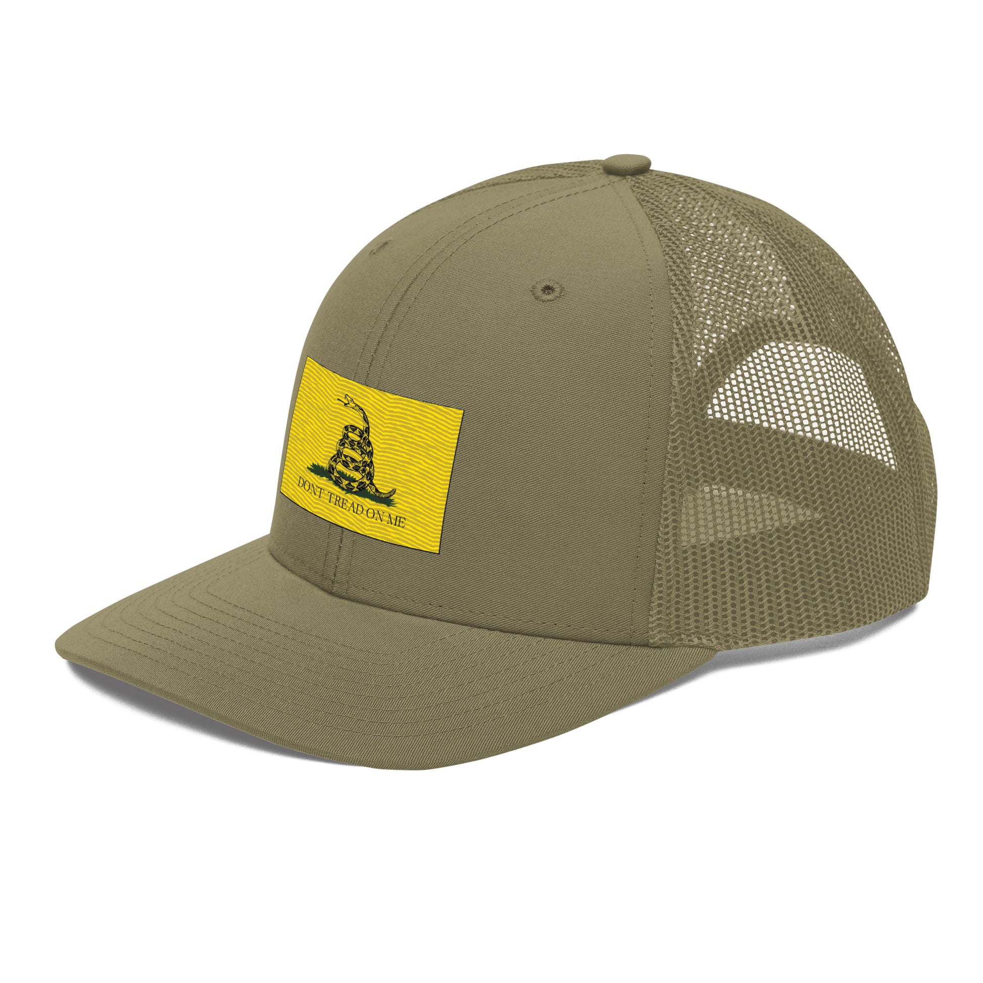 Embroidered "Don't Tread on Me" Gadsden Flag | Snapback Trucker Cap | Richardson 112 Richardson 112 Gun Beaver   