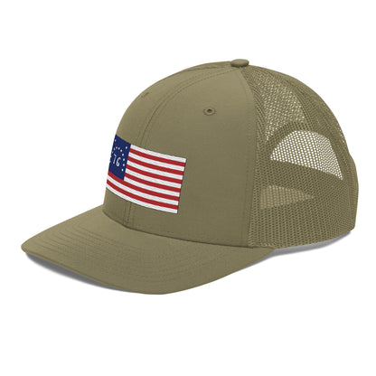 Embroidered Bennington Flag | Snapback Trucker Cap | Richardson 112 Richardson 112 Gun Beaver   