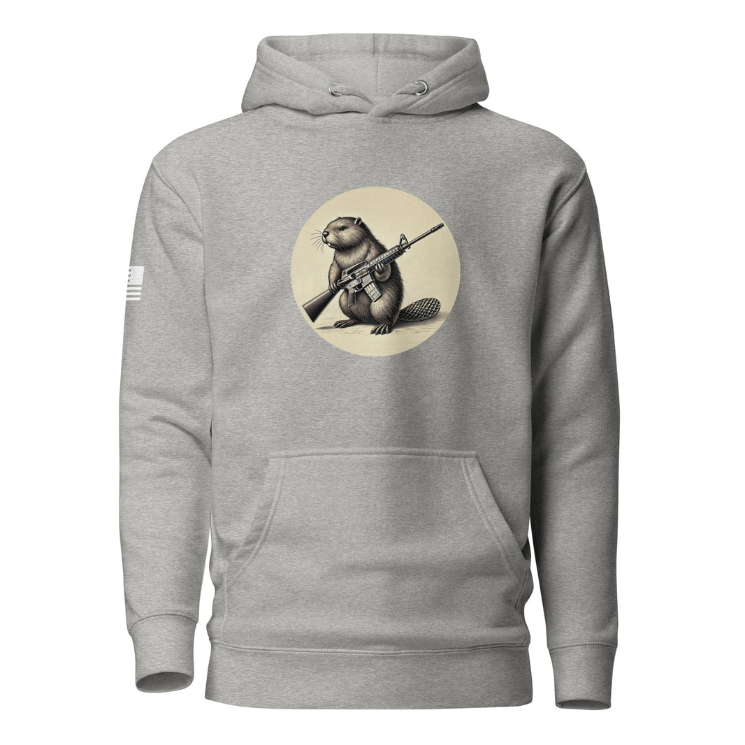 
Strapped Beaver hoodie, carbon grey