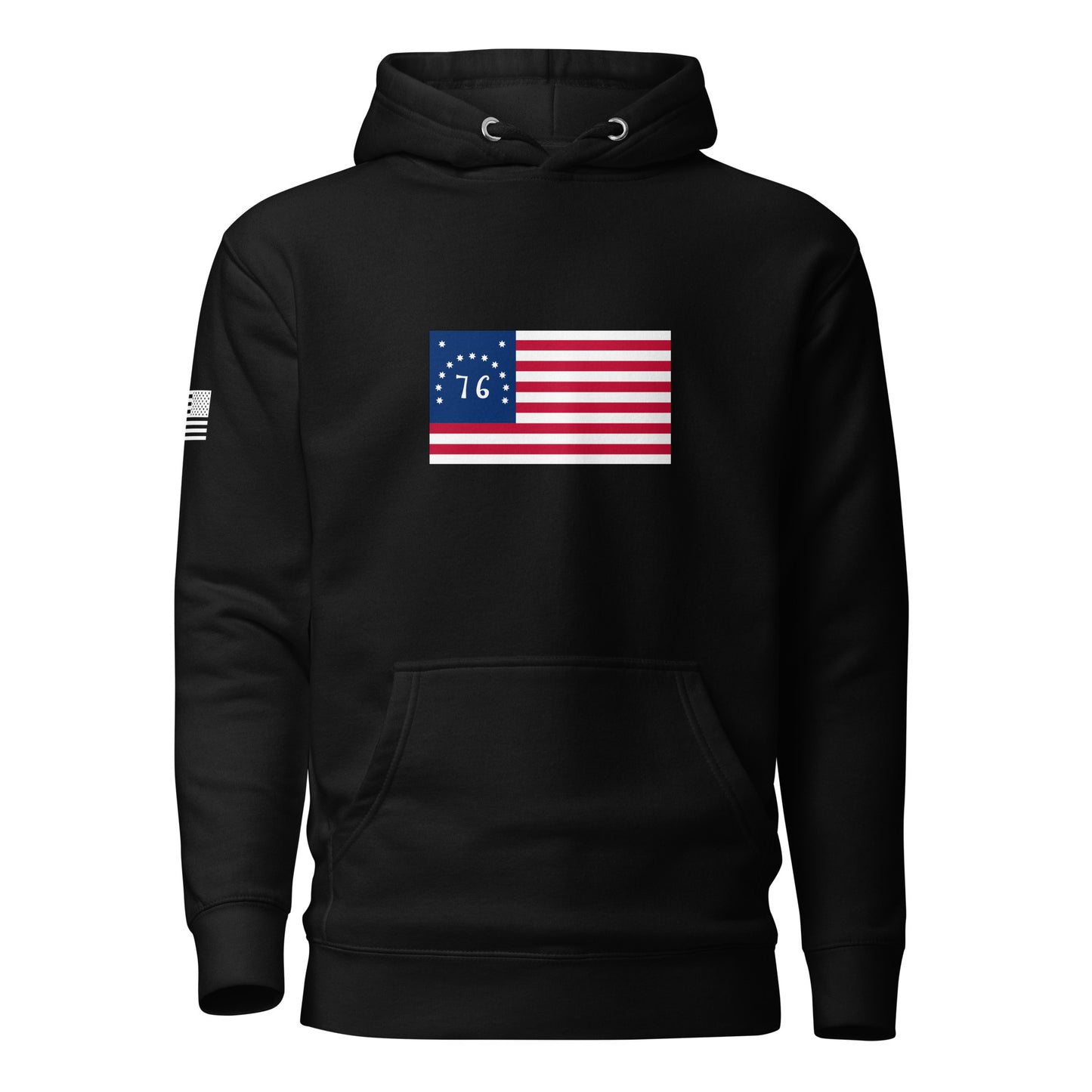 Bennington Flag | Premium Cotton Hoodie Cotton Hoodie Gun Beaver Black S 