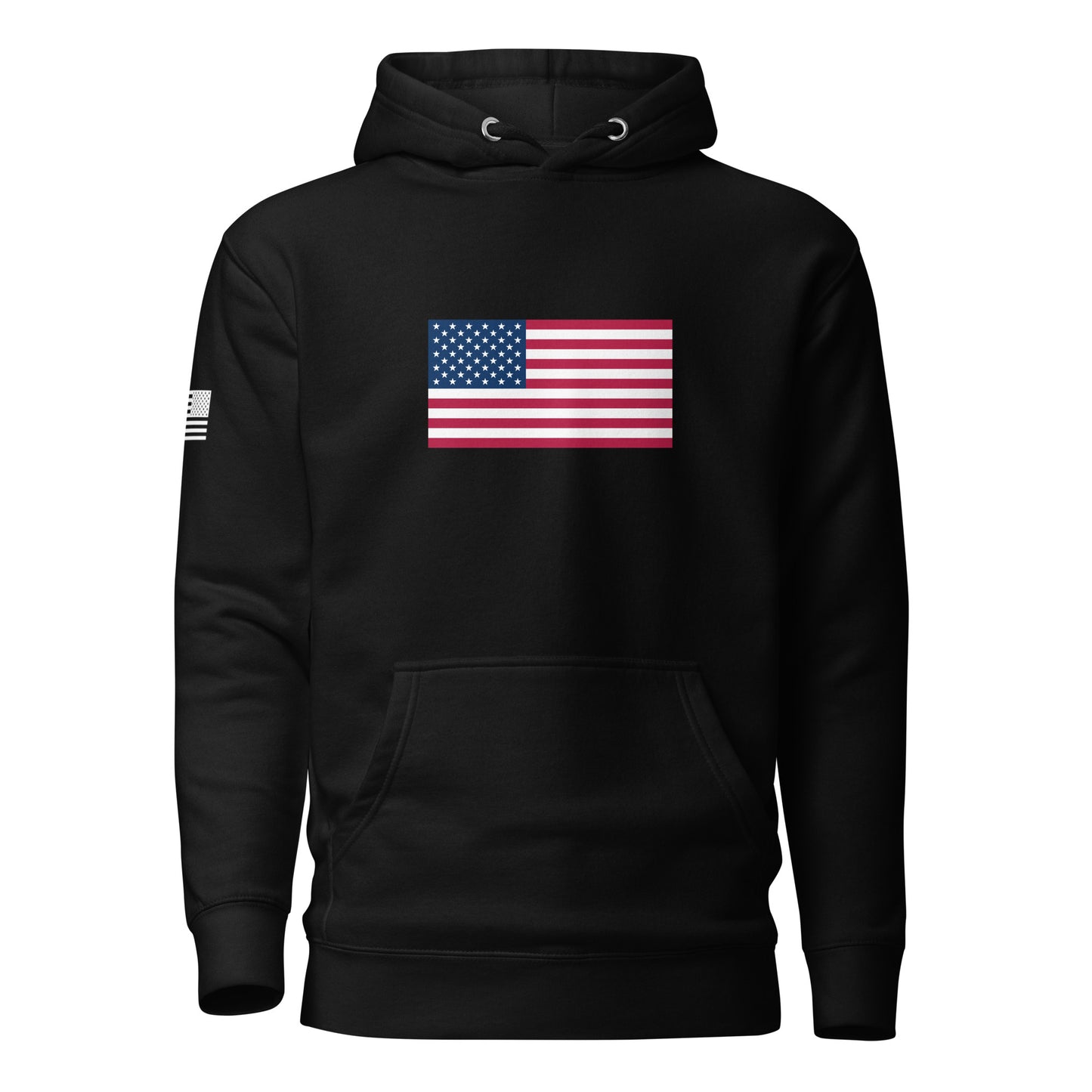 U.S. Flag | Premium Cotton Hoodie Cotton Hoodie Gun Beaver Black S