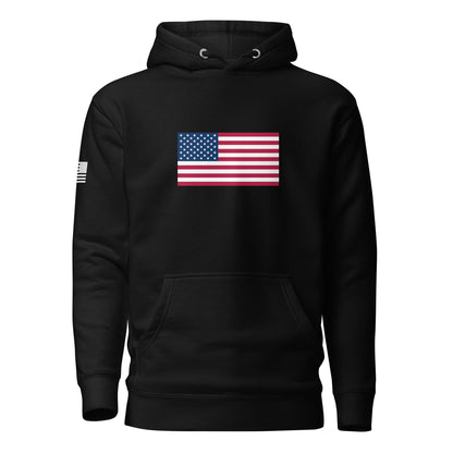 U.S. Flag | Premium Cotton Hoodie Cotton Hoodie Gun Beaver Black S