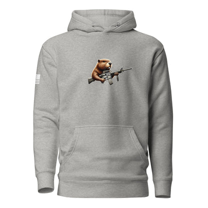 Gun Beaver Locked & Loaded | Premium Cotton Hoodie Cotton Hoodie Gun Beaver Carbon Grey S 