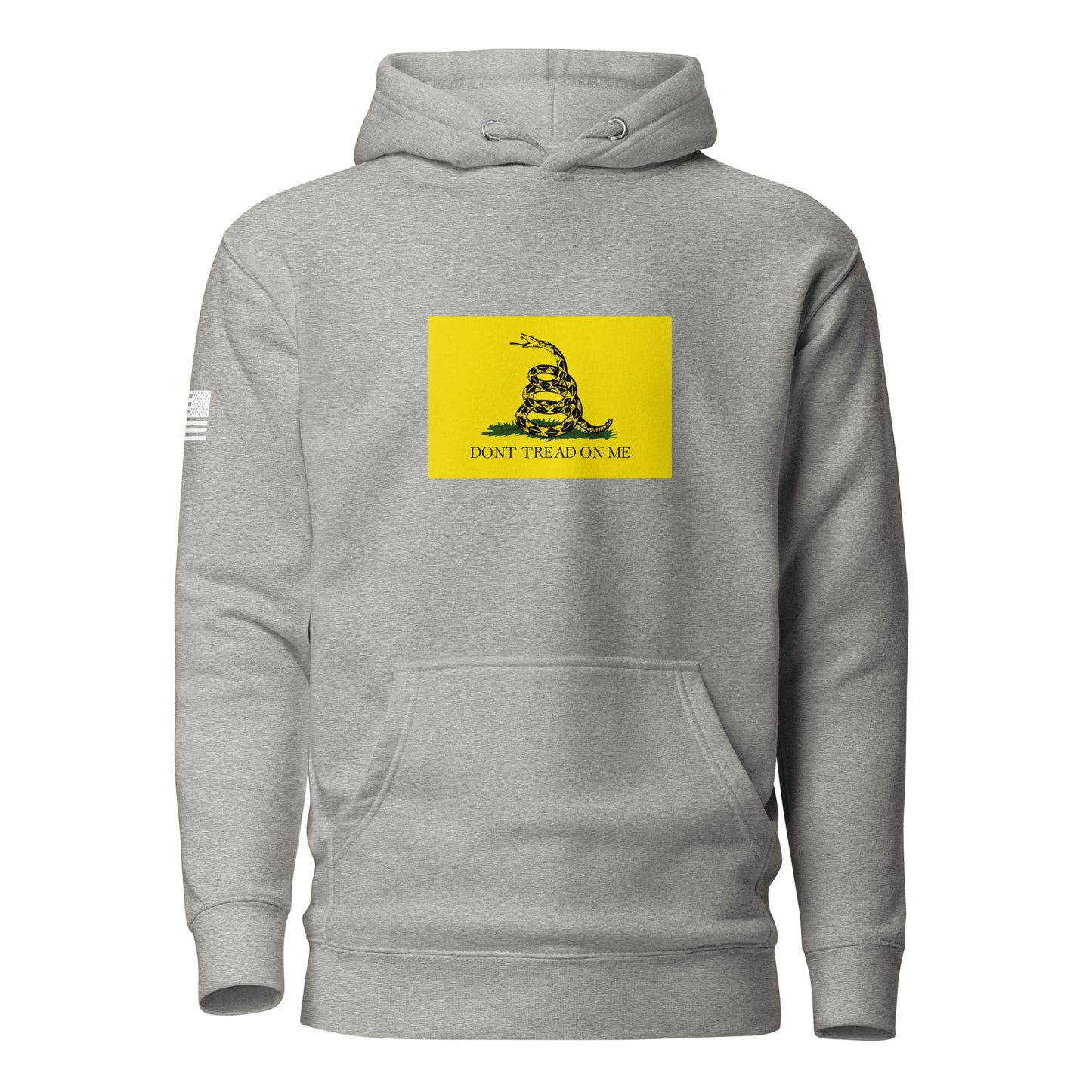 "Don't Tread On Me" Gadsden Flag | Premium Cotton Hoodie Cotton Hoodie Gun Beaver Carbon Grey S 