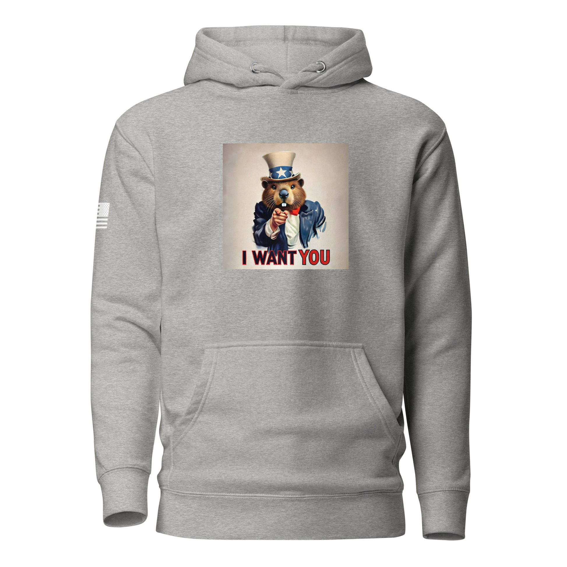 Gun Beaver "Wants You" | Premium Cotton Hoodie Cotton Hoodie Gun Beaver Carbon Grey S 