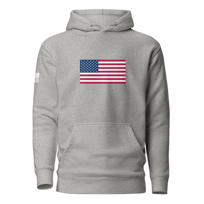 U.S. Flag | Premium Cotton Hoodie Cotton Hoodie Gun Beaver Carbon Grey S