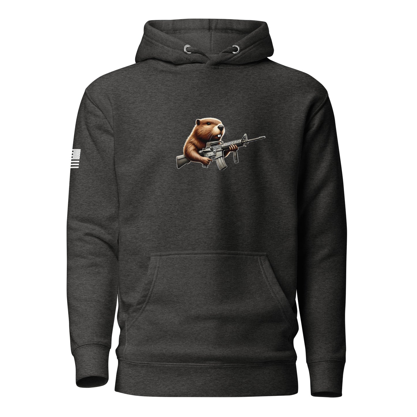 Gun Beaver Locked & Loaded | Premium Cotton Hoodie Cotton Hoodie Gun Beaver Charcoal Heather S 