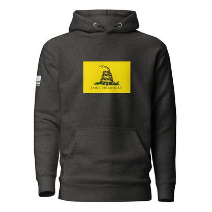 "Don't Tread On Me" Gadsden Flag | Premium Cotton Hoodie Cotton Hoodie Gun Beaver Charcoal Heather S 