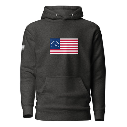 Bennington Flag | Premium Cotton Hoodie Cotton Hoodie Gun Beaver Charcoal Heather S 