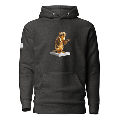 Golden Gun Beaver Trophy | Premium Cotton Hoodie Cotton Hoodie Gun Beaver Charcoal Heather S 