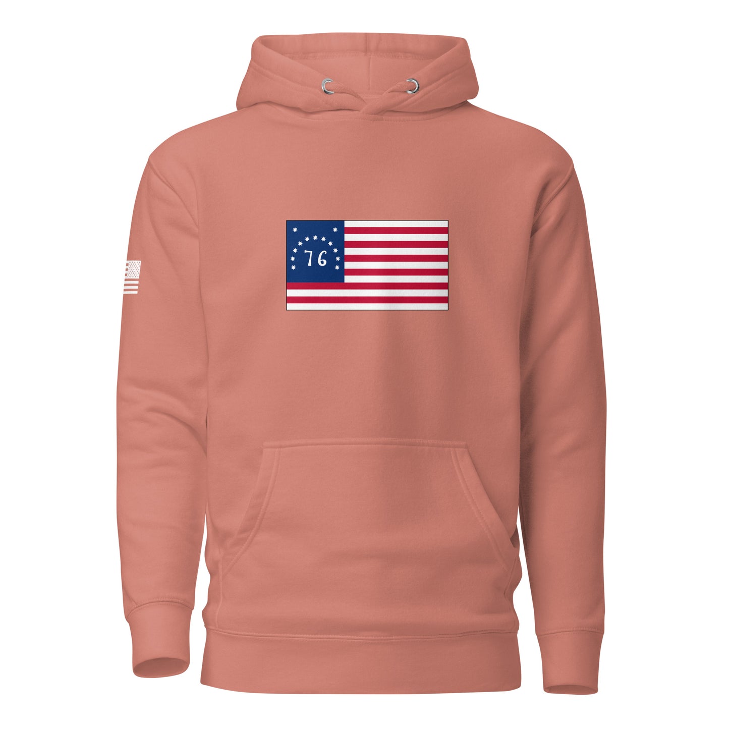 Bennington Flag | Premium Cotton Hoodie Cotton Hoodie Gun Beaver Dusty Rose S 