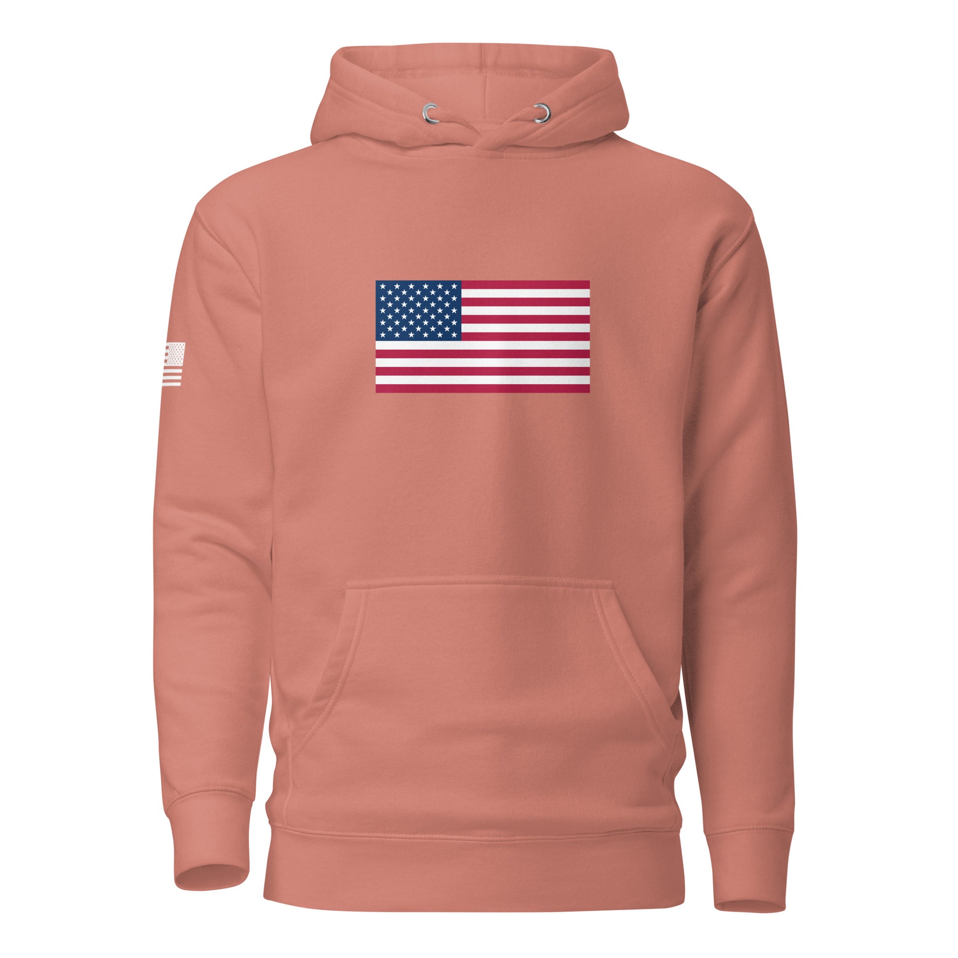 U.S. Flag | Premium Cotton Hoodie Cotton Hoodie Gun Beaver Dusty Rose S