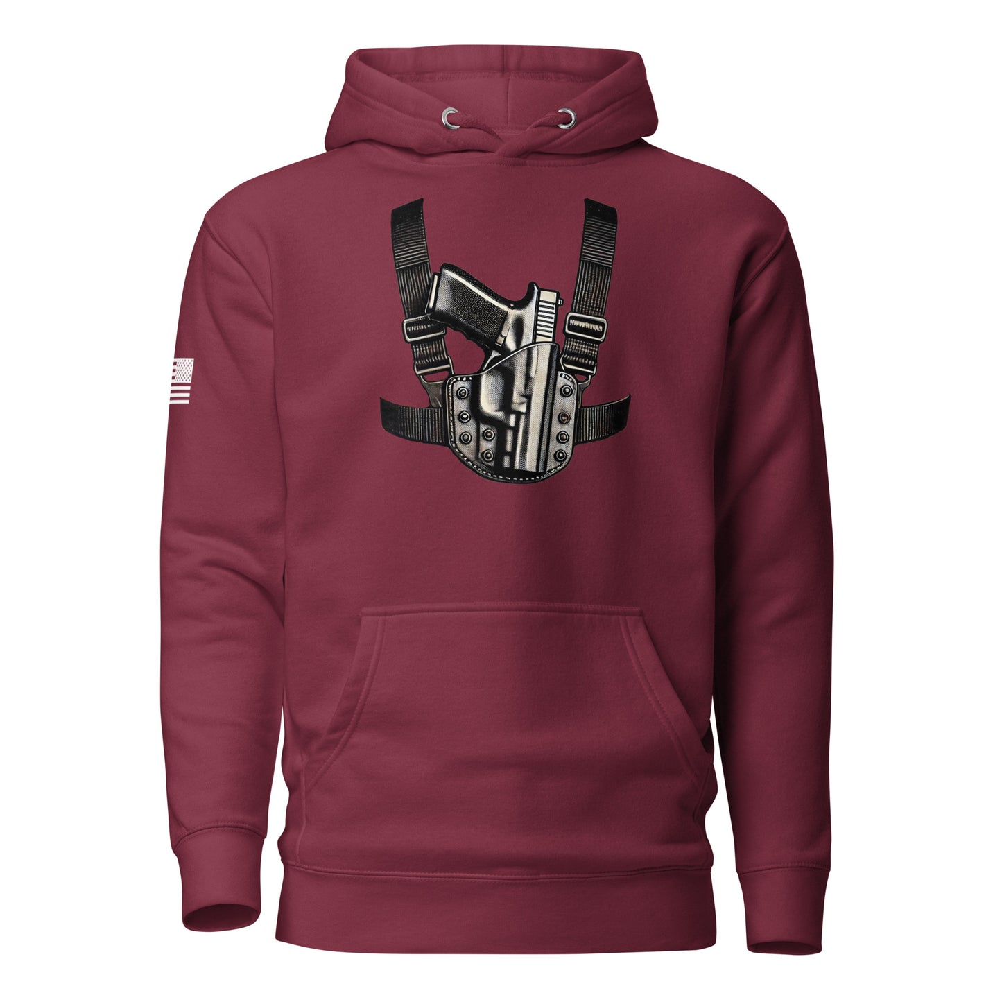 Always Carrying | Premium Cotton Hoodie Cotton Hoodie Gun Beaver Maroon S 