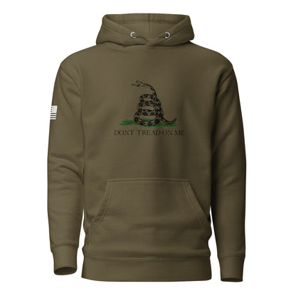 "Don't Tread On Me" | Premium Cotton Hoodie Cotton Hoodie Gun Beaver Military Green S 