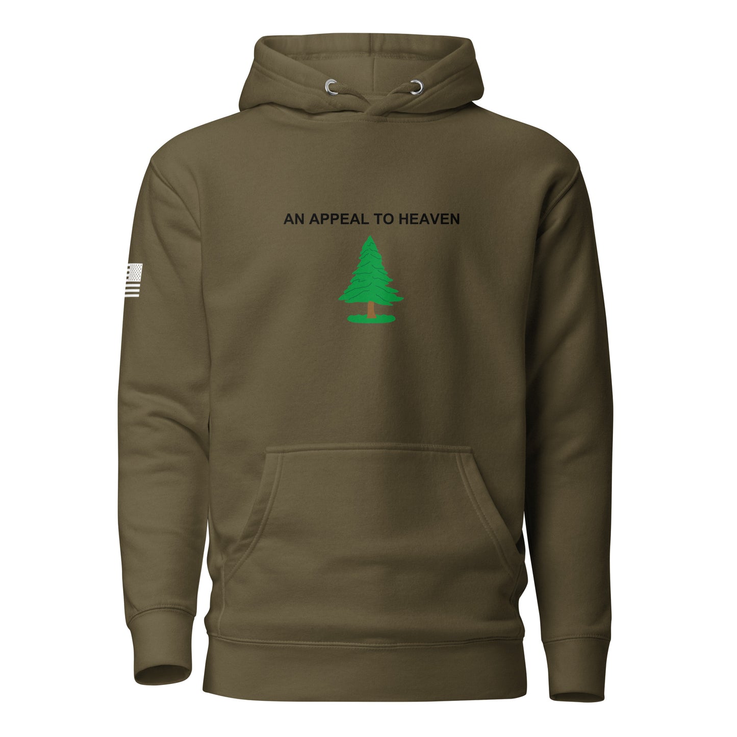 "An Appeal to Heaven" | Premium Cotton Hoodie Cotton Hoodie Gun Beaver Military Green S 