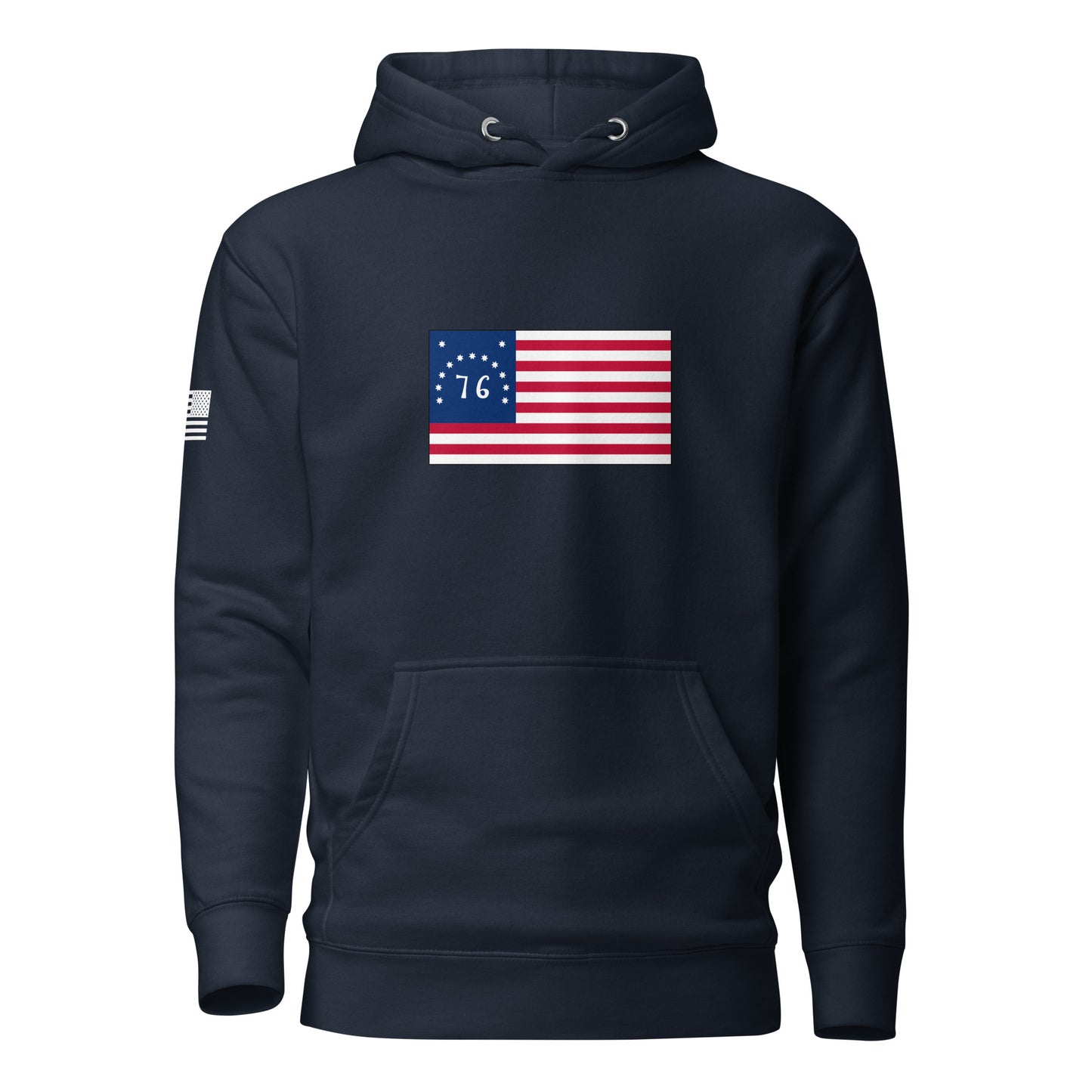 Bennington Flag | Premium Cotton Hoodie Cotton Hoodie Gun Beaver Navy Blazer S 