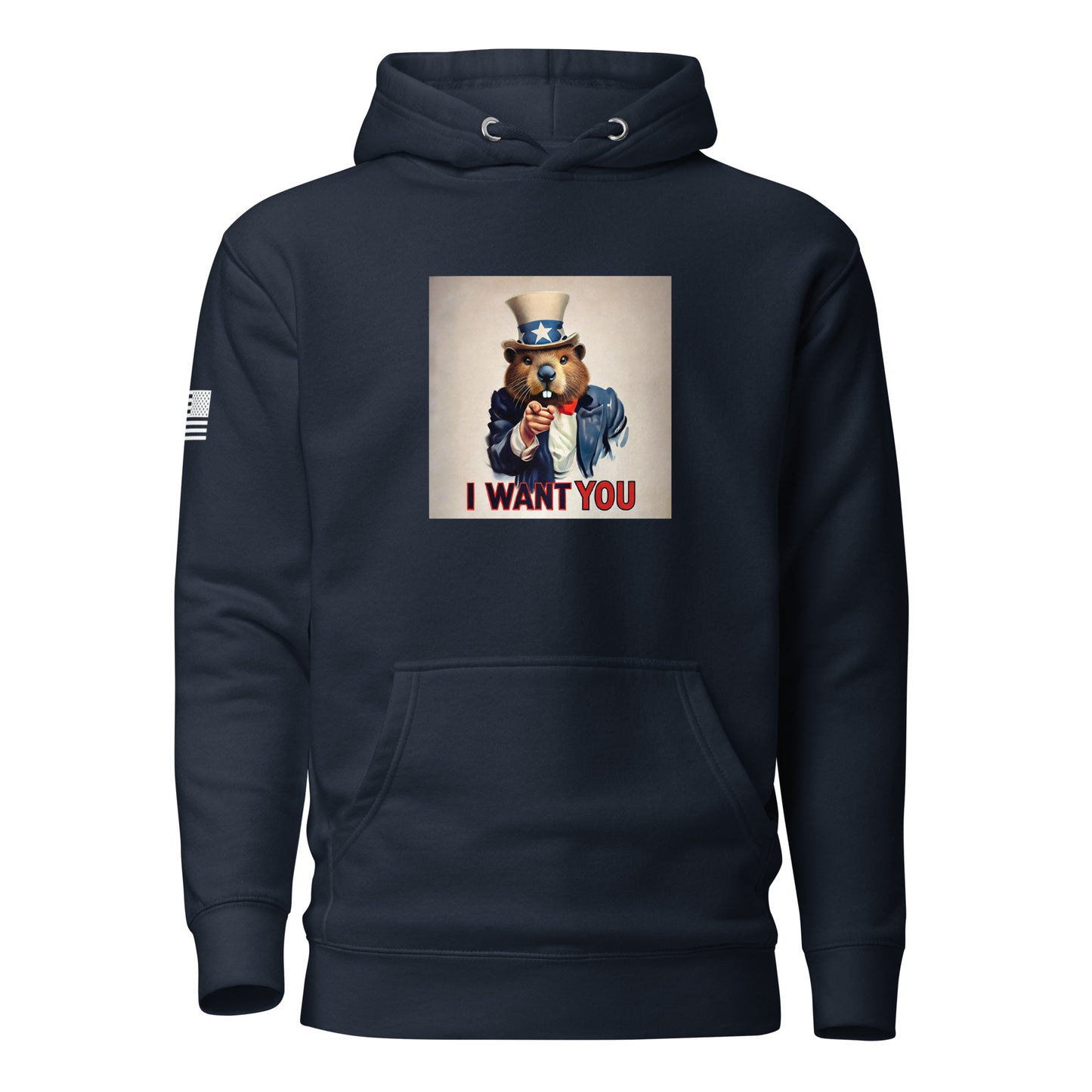 Gun Beaver "Wants You" | Premium Cotton Hoodie Cotton Hoodie Gun Beaver Navy Blazer S 