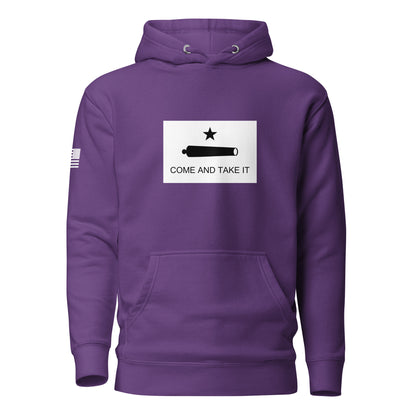 "Come and Take It" Gonzales Flag | Premium Cotton Hoodie Cotton Hoodie Gun Beaver Purple S 