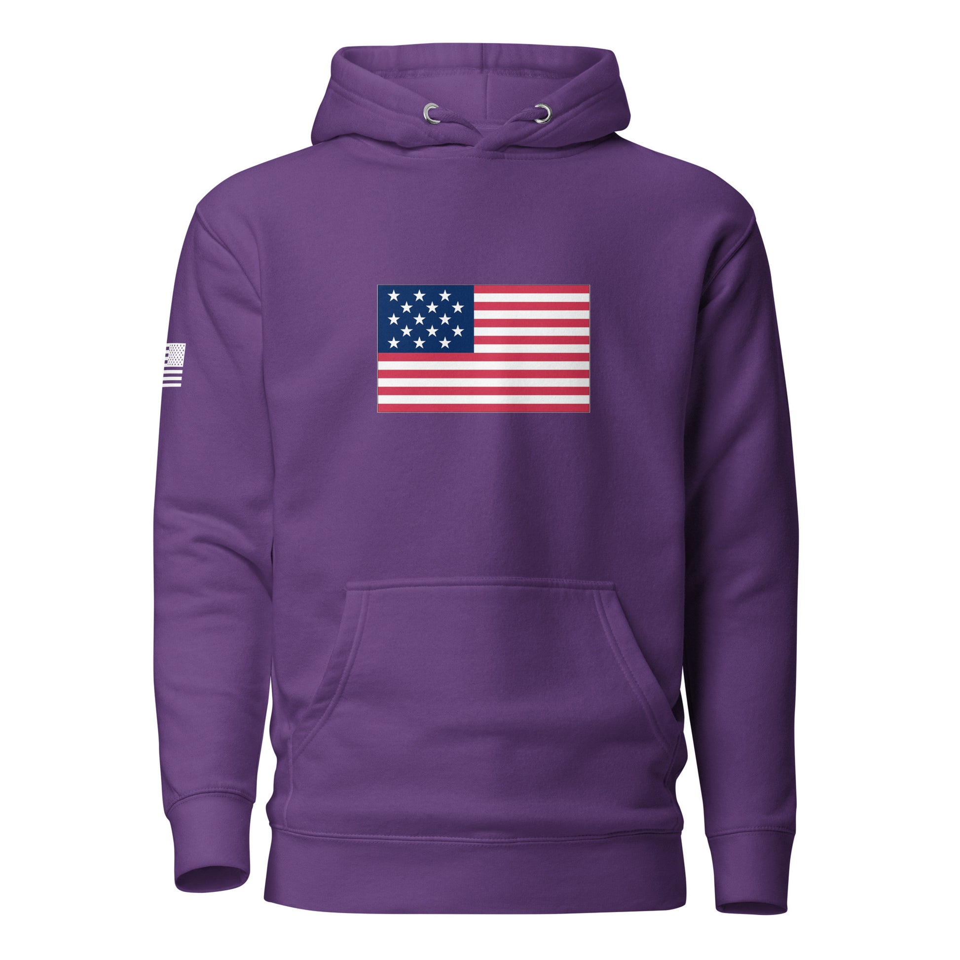 1812 Flag ("The Star-Spangled Banner") | Premium Cotton Hoodie Cotton Hoodie Gun Beaver Purple S 