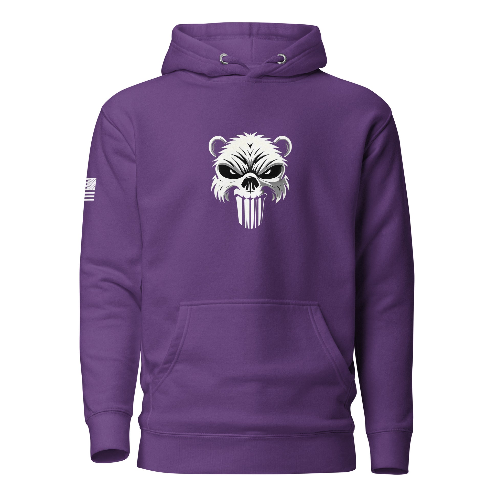 Beaver Punisher | Premium Cotton Hoodie Cotton Hoodie Gun Beaver Purple S 