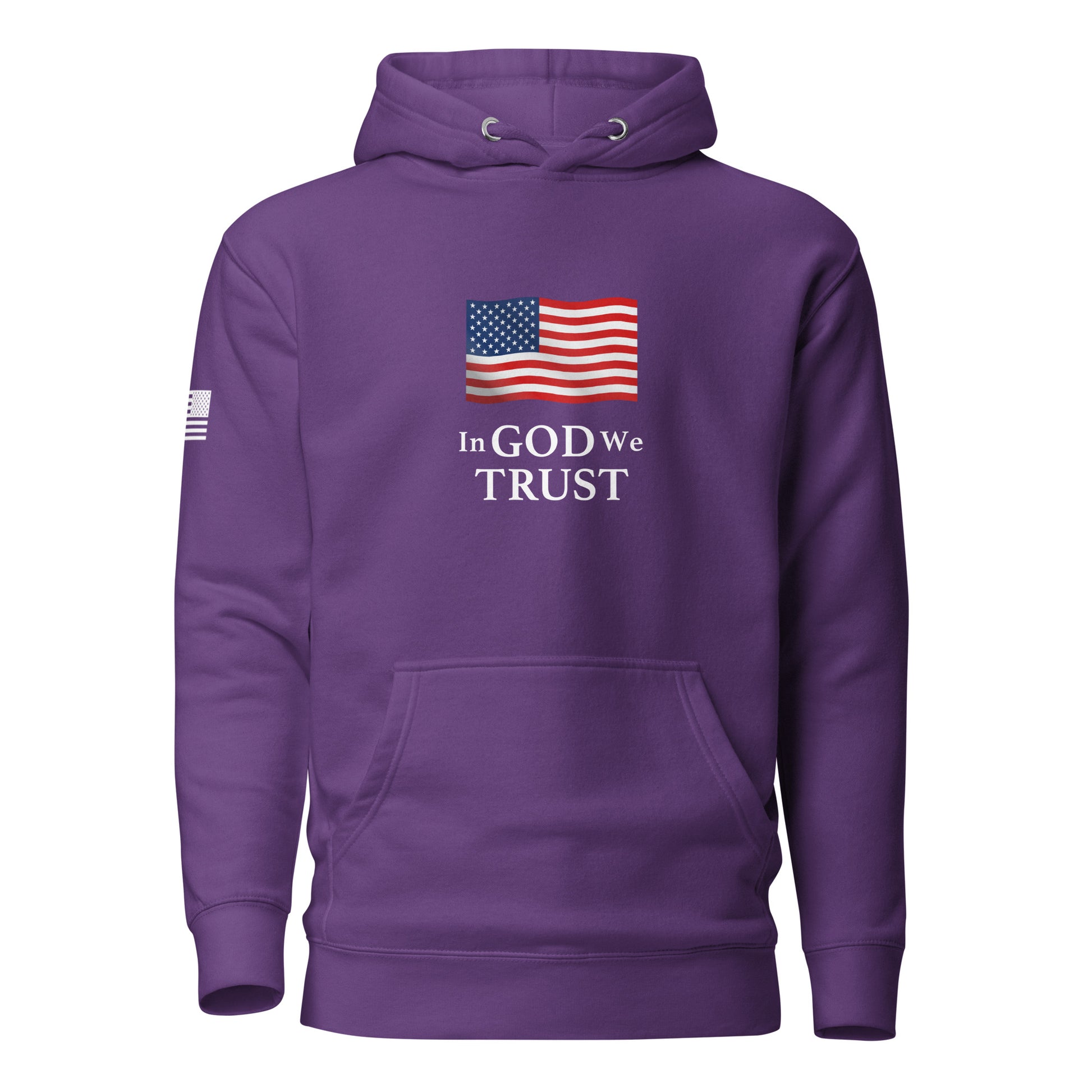 "In God We Trust" | Premium Cotton Hoodie Cotton Hoodie Gun Beaver Purple S 