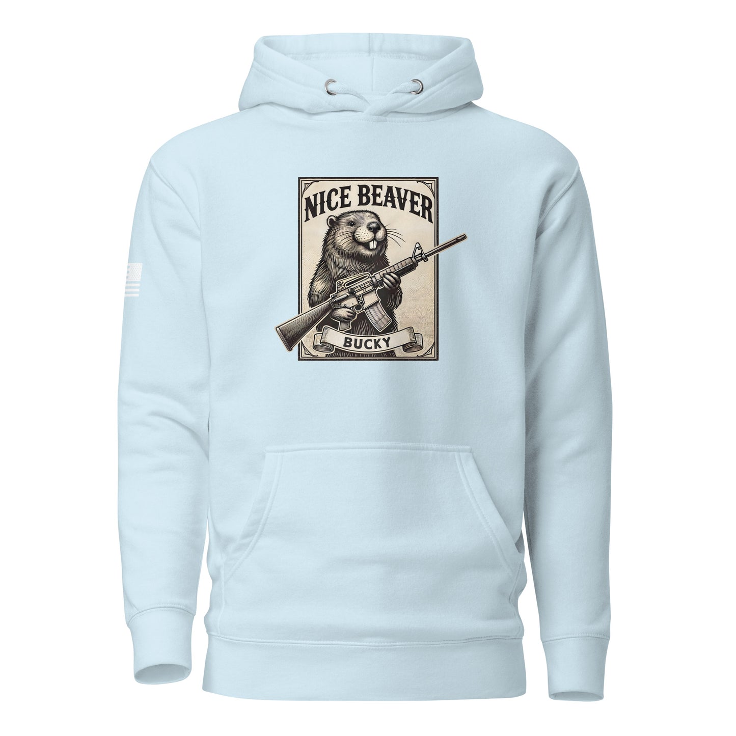 "Nice Beaver!" | Premium Cotton Hoodie Cotton Hoodie Gun Beaver