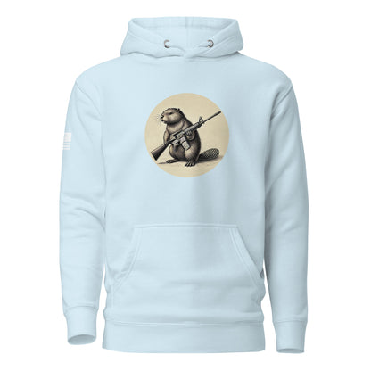 Strapped Beaver | Premium Cotton Hoodie Cotton Hoodie Gun Beaver