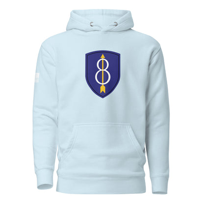 8th Infantry Division Insignia ("Pathfinder") | Premium Cotton Hoodie Cotton Hoodie Gun Beaver