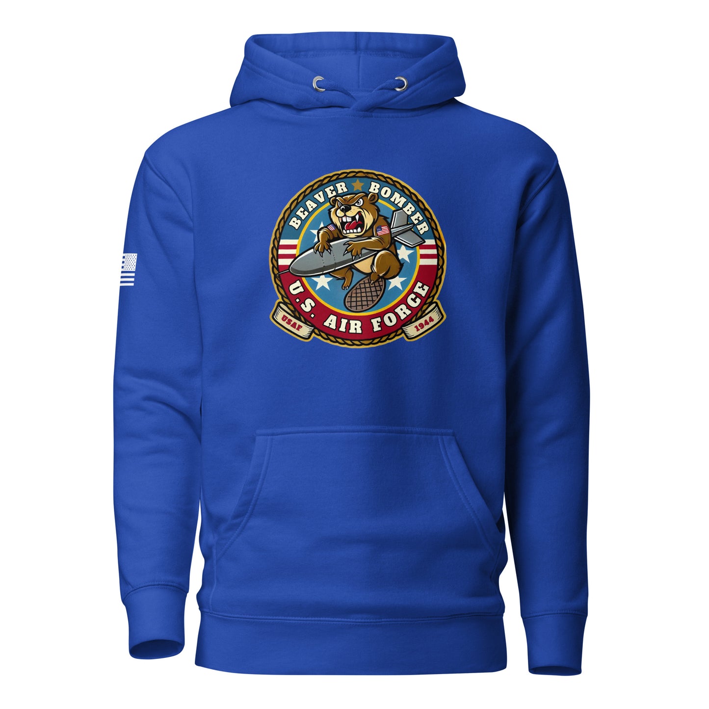 Gun Beaver Bomber Insignia | Premium Cotton Hoodie Cotton Hoodie Gun Beaver Team Royal S 