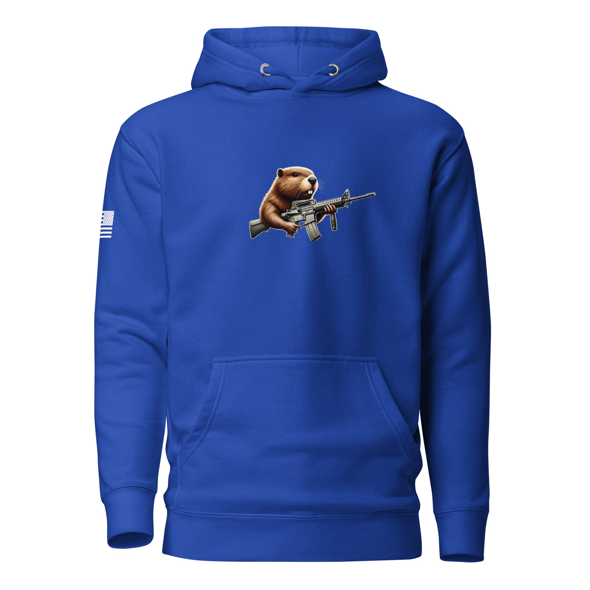 Gun Beaver Locked & Loaded | Premium Cotton Hoodie Cotton Hoodie Gun Beaver Team Royal S 