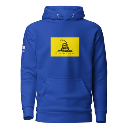 "Don't Tread On Me" Gadsden Flag | Premium Cotton Hoodie Cotton Hoodie Gun Beaver Team Royal S 