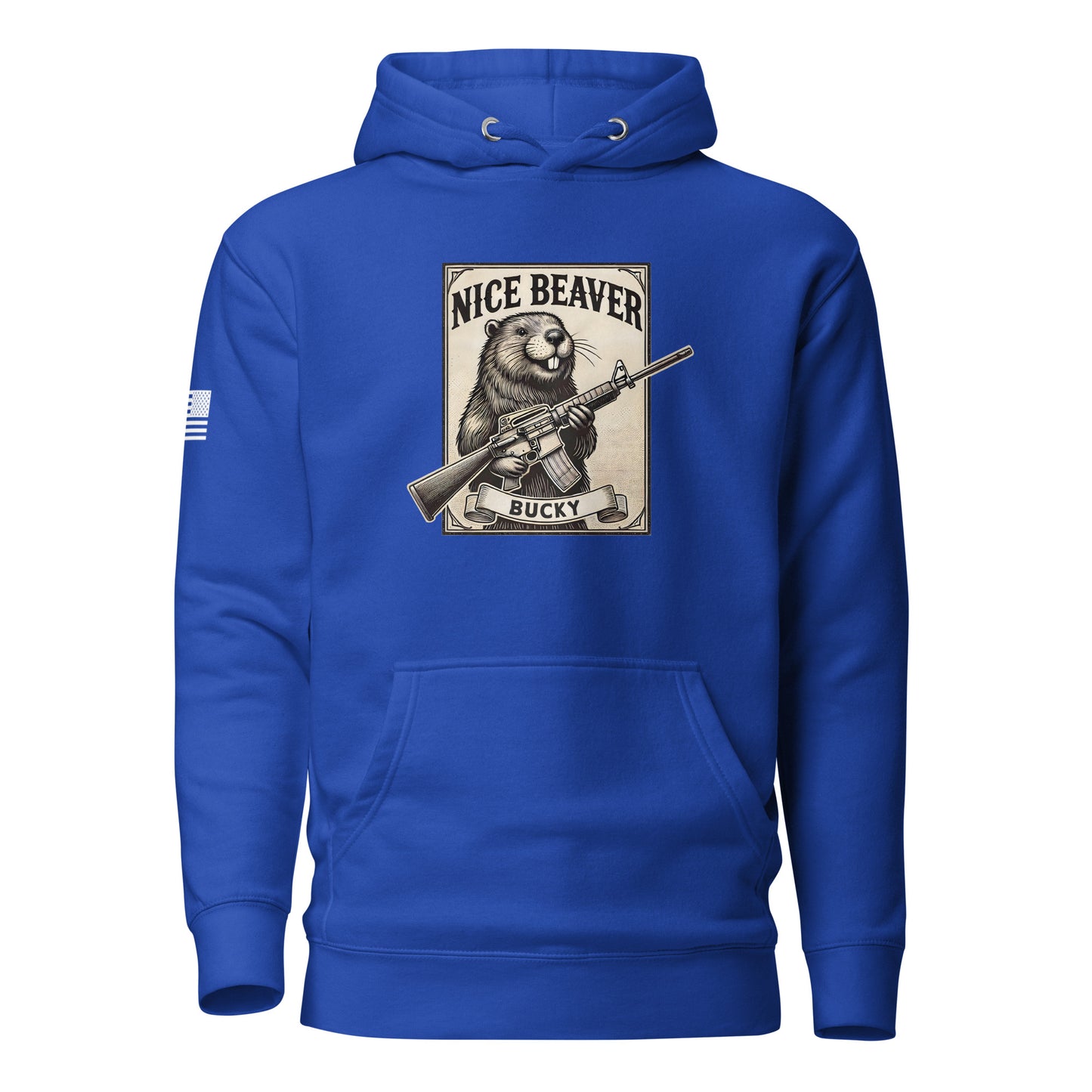 "Nice Beaver!" | Premium Cotton Hoodie Cotton Hoodie Gun Beaver Team Royal S 