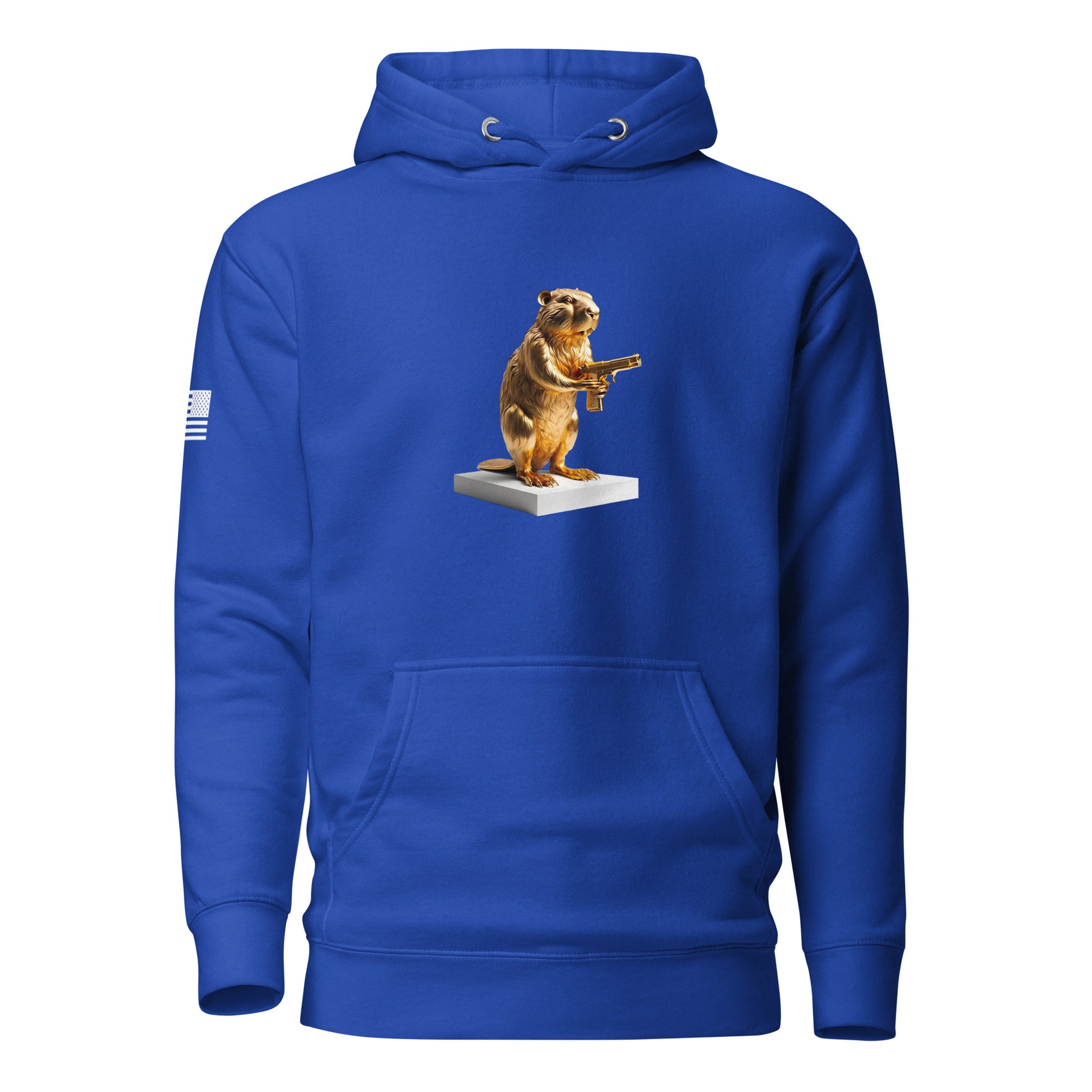 Golden Gun Beaver Trophy | Premium Cotton Hoodie Cotton Hoodie Gun Beaver Team Royal S 