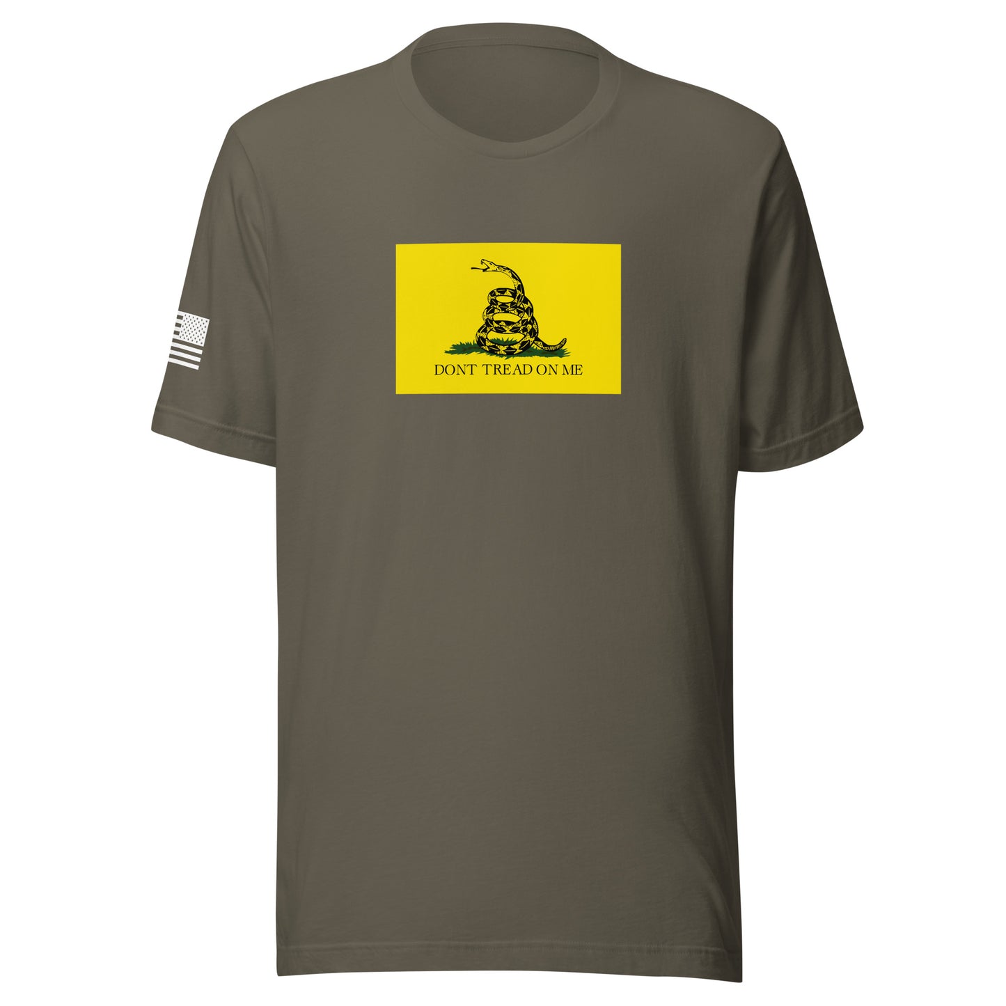 "Don't Tread On Me" Gadsden Flag | Short Sleeve Jersey T-Shirt | Bella + Canvas T-Shirt Gun Beaver Army S 